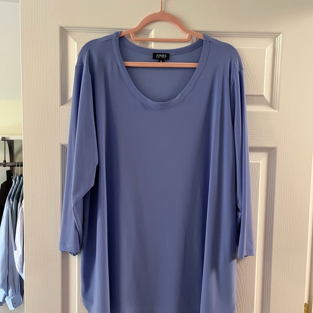 Jones New York Lavender Scoop Neck Tunic